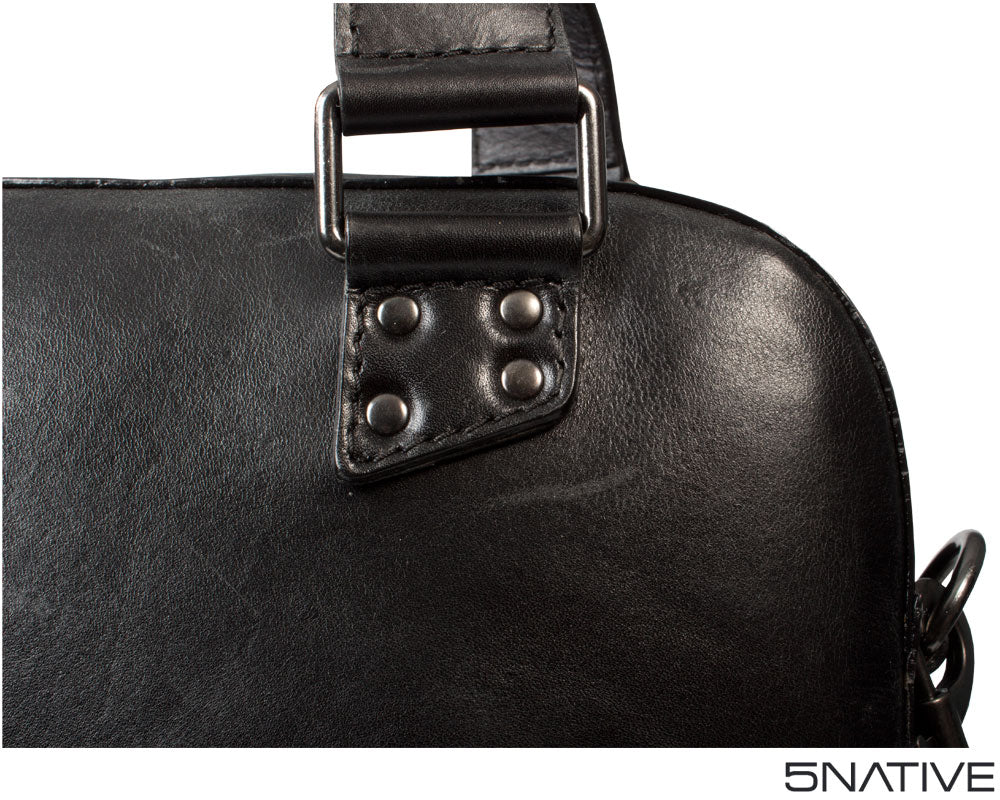 5native black olive real leather trendy laptop bag, mens tote bag, business bag with unique design 7