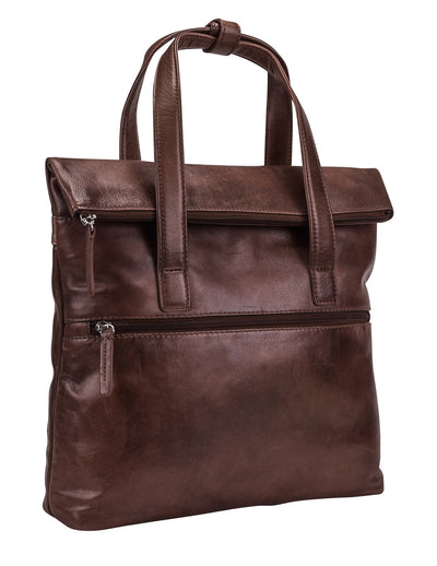 STOCKHOLM SHOULDER BAG/TOTE BAG IN BROWN