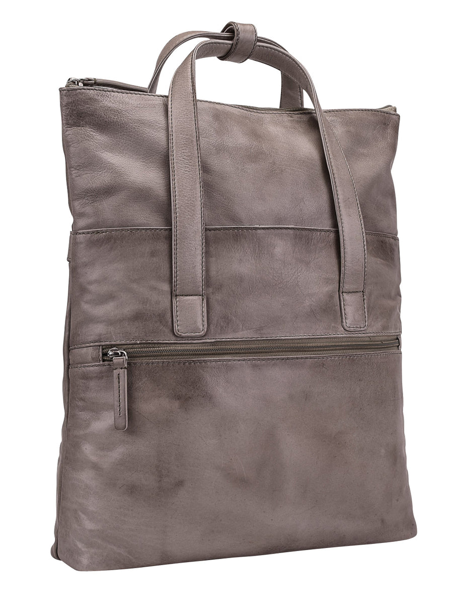 STOCKHOLM SHOULDER BAG/TOTE BAG IN LIGHT GREY