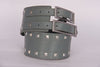 PAGANI REAL LEATHER GREY TRENDY STUDDED LADIES HIGH WAIST BELT