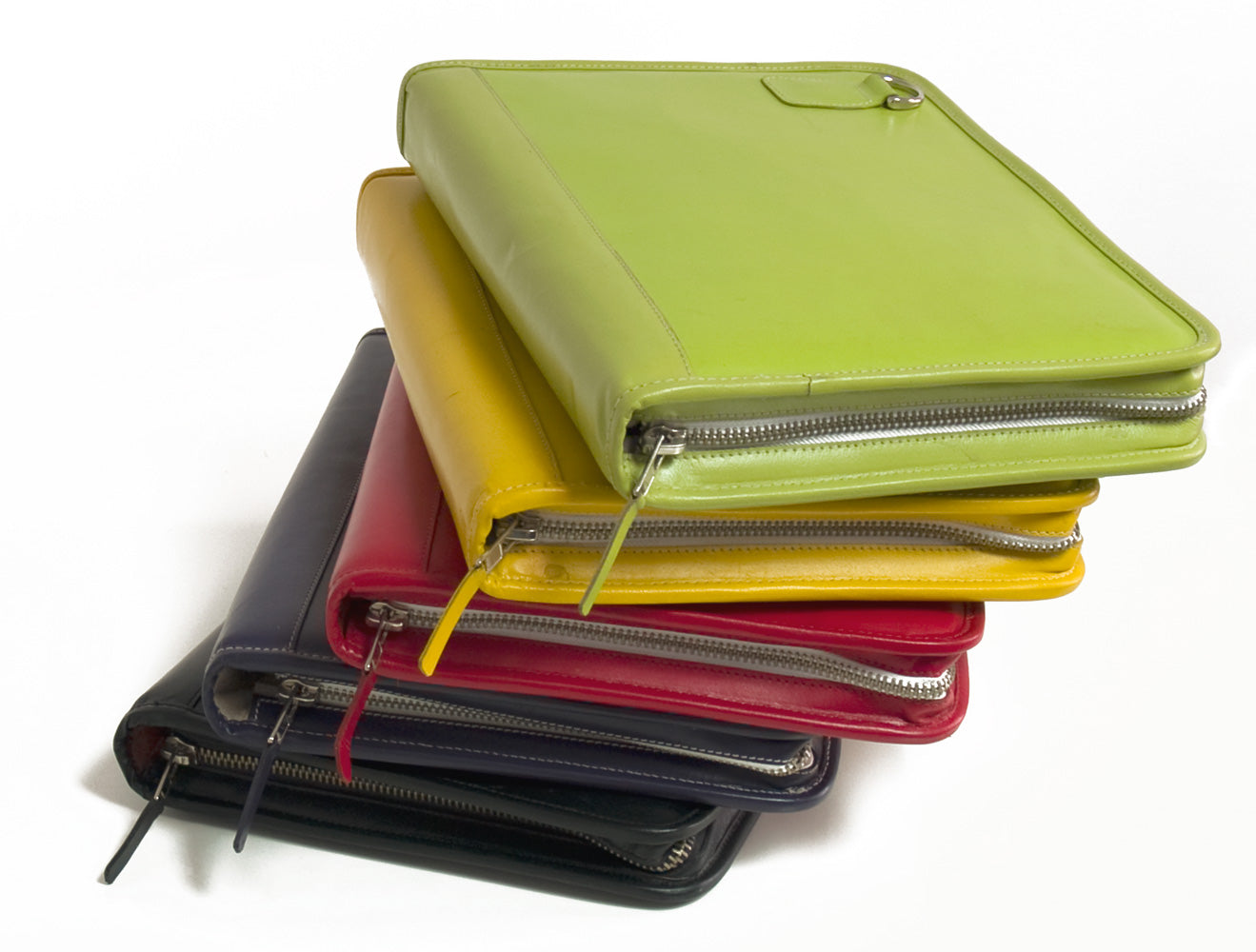 TRENDY GREEN REAL LEATHER FOLDER BAG