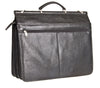 HIDEONLINE BLACK LEATHER TOP ROD 15" LAPTOP BRIEFCASE