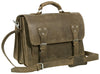 HIDEONLINE RUGGED STONE CRAZY HORSE LEATHER SATCHEL BAG / BRIEFCASE / BACKPACK