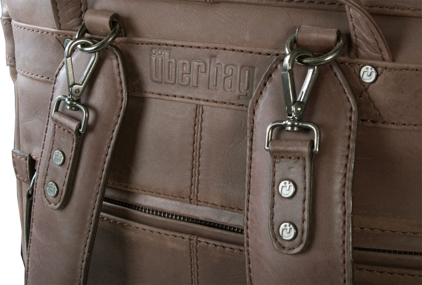 FREE UBERBAG CLUTCH WORTH £119 WITH UBERBAG INSIGNIA BROWN LEATHER BACKPACK