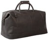 UBERBAG GOBI GRAPHITE GREY LEATHER HOLDALL BAG