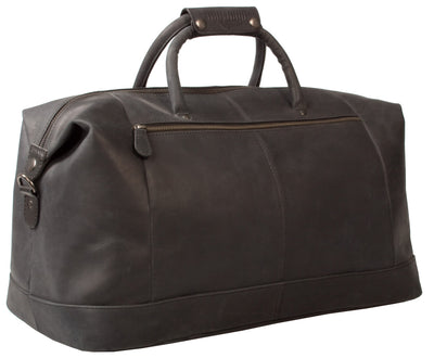COMBO UBERBAG GOBI GRAPHITE GREY LEATHER HOLDALL BAG / MESSENGER BAG