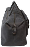 COMBO UBERBAG GOBI GRAPHITE GREY LEATHER HOLDALL BAG / MESSENGER BAG