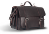 PIMLICO NATURAL VEGETABLE TANNED DARK BROWN LEATHER SATCHEL / BACKPACK