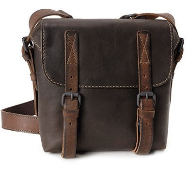 AUNTS & UNCLES LUCKY LOSER COFFEE/ BROWN LEATHER SMALL POSTBAG