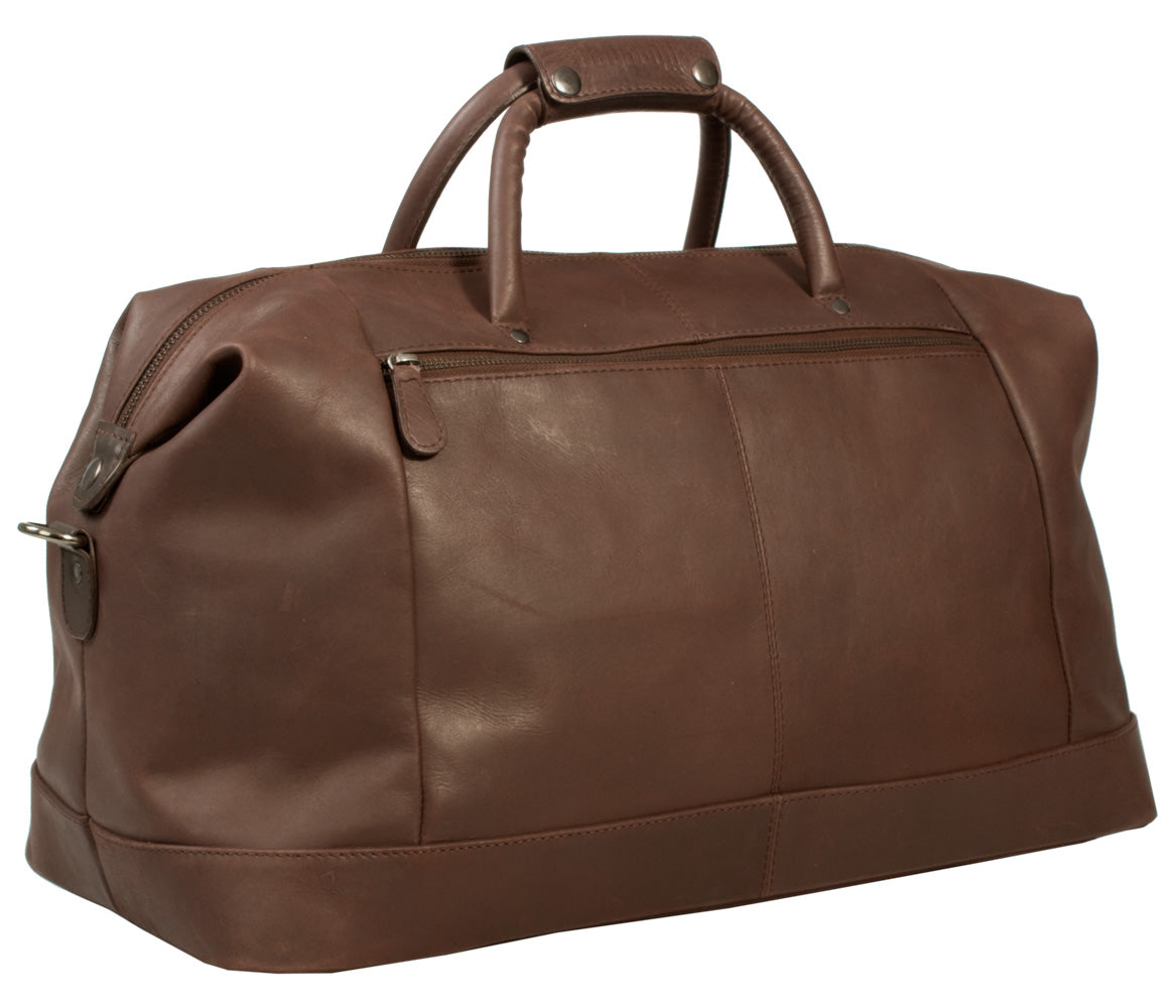 COMBO OFFER UBERBAG GOBI BROWN LEATHER HOLDALL / MESSENGER