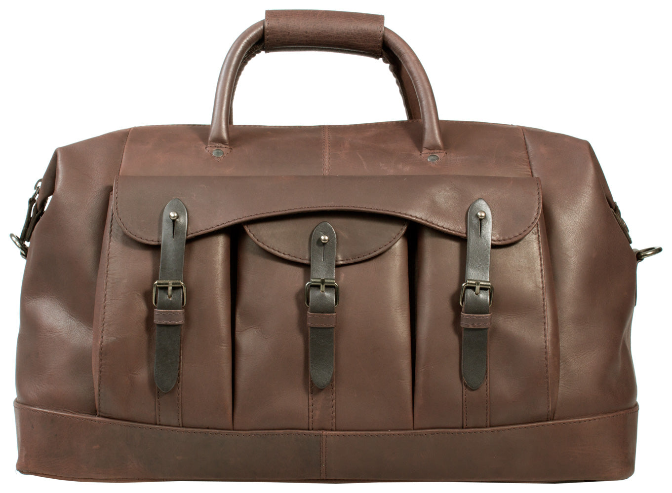 COMBO OFFER UBERBAG GOBI BROWN LEATHER HOLDALL / MESSENGER