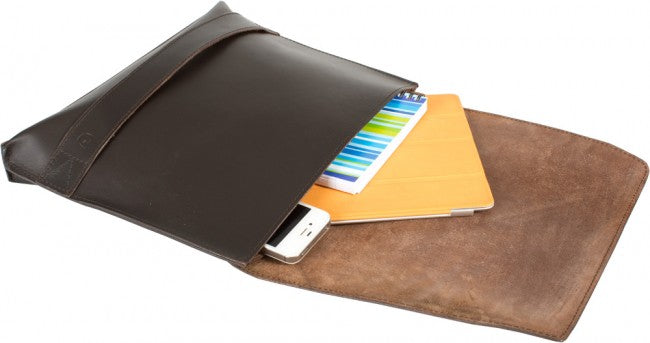 FREE MATCHING UBERBAG CLUTCH WORTH £119 WITH PIMLICO VEGETABLE TANNED BROWN LEATHER SATCHEL / BACKPACK