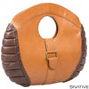 5native brown tan real leather trendy ladies clutch bag with unique design 1