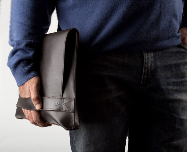 FREE MATCHING UBERBAG CLUTCH WORTH £119 WITH PIMLICO VEGETABLE TANNED BROWN LEATHER SATCHEL / BACKPACK