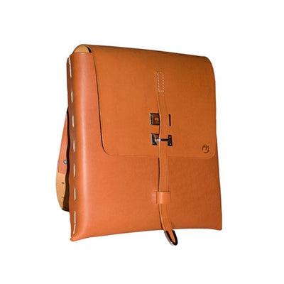 UBERBAG TRIBE VEGETABLE TANNED TAN LEATHER MESSENGER BAG