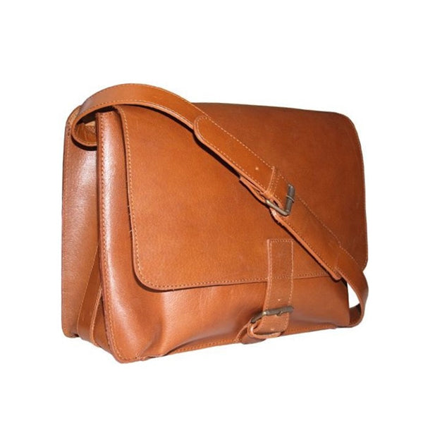 RUGGED VEG TANNED SADDLE LEATHER MAN BAG / MESSENGER BAG BY HIDEONLINE