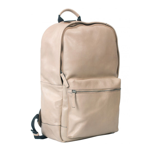 HIDEONLINE BONE/ BEIGE REAL LEATHER LAPTOP BACKPACK