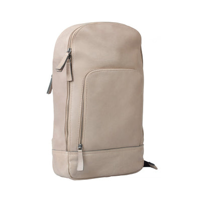 HIDEONLINE BONE / BEIGE REAL LEATHER BACKPACK / SLING BAG