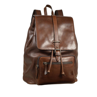 LEONHARD HEYDEN ROMA 5373 BROWN LEATHER BACKPACK