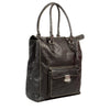 PAGANI BLACK REAL LEATHER SHOPPER/ TOTE BAG