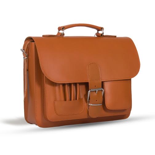 ANGEL VEGETABLE TANNED TAN LEATHER SMALL SATCHEL / BACKPACK