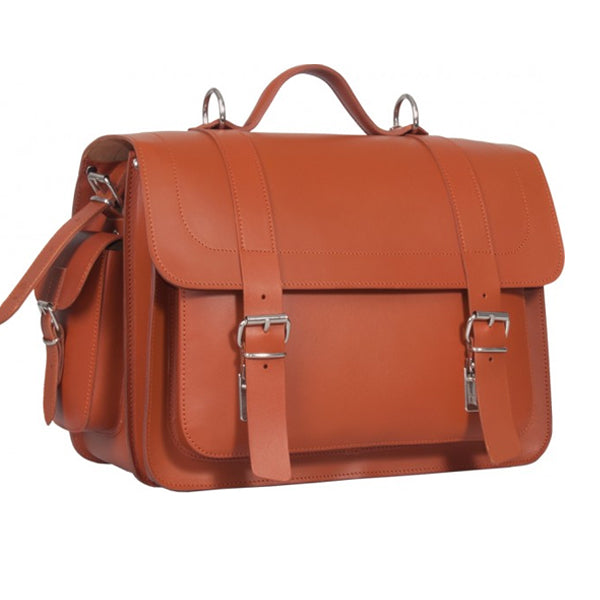 FREE TRIBE SMALL MESSENGER BAG WORTH £145 WITH PIMLICO VEGETABLE TANNED TAN LEATHER SATCHEL / BACKPACK