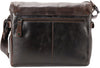 AUNTS & UNCLES EARLYBIRD BLACK LEATHER MEDIUM E/W MESSENGER BAG/ POSTBAG