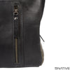 5native black grey olive real leather trendy messenger bag with unique design 11