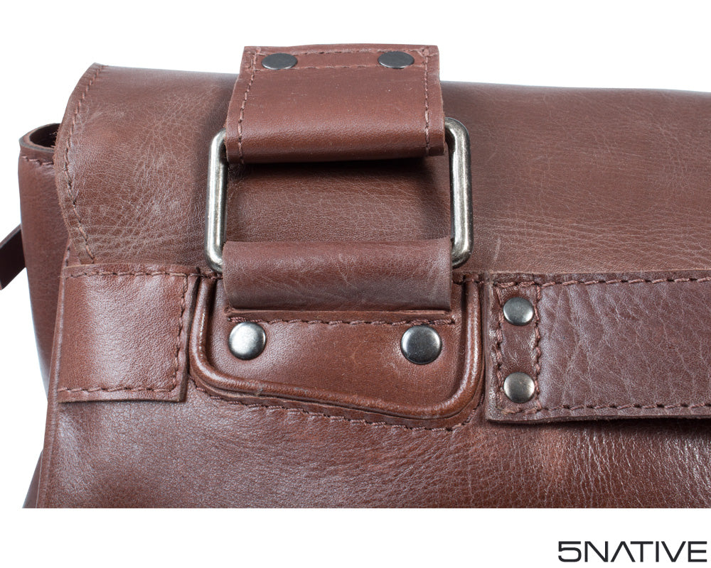 5native brown olive tan real leather trendy messenger bag laptop compatible with unique design 9