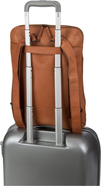 JOST FUTURA 8623 COGNAC LEATHER BACKPACK