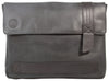 UBERBAG GREY BLACK LEATHER MILITARY MEN CLUTCH