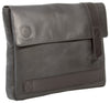 UBERBAG GREY BLACK LEATHER MILITARY MEN CLUTCH