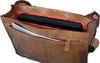 JOST RANDERS 2453 COGNAC LEATHER LARGE MESSENGER BAG / BRIEFCASE