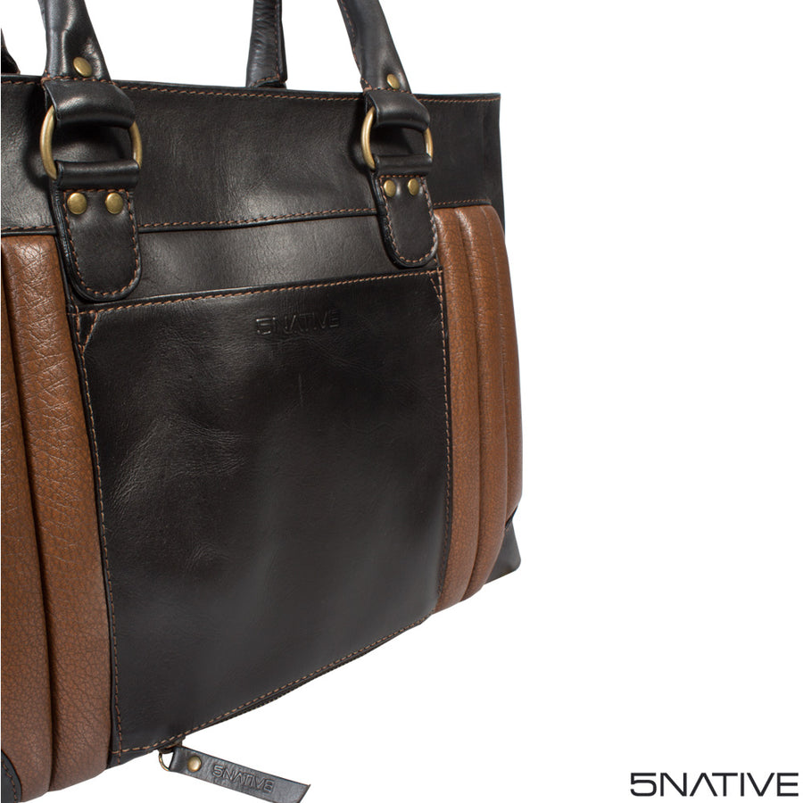 5native brown tan real leather trendy ladies laptop work bag, business bag,  laptop compatible with unique design 1
