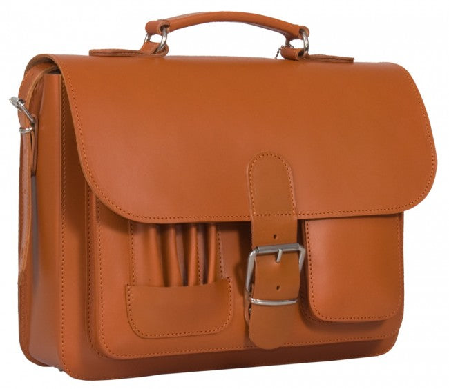 ANGEL VEGETABLE TANNED TAN LEATHER SMALL SATCHEL / BACKPACK