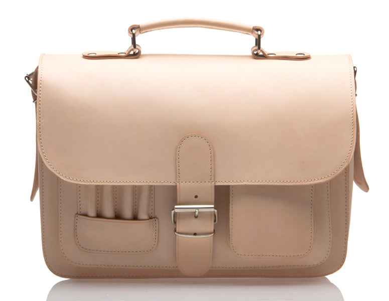 ANGEL NATURAL VEGETABLE TANNED LEATHER SMALL SATCHEL / BACKPACK