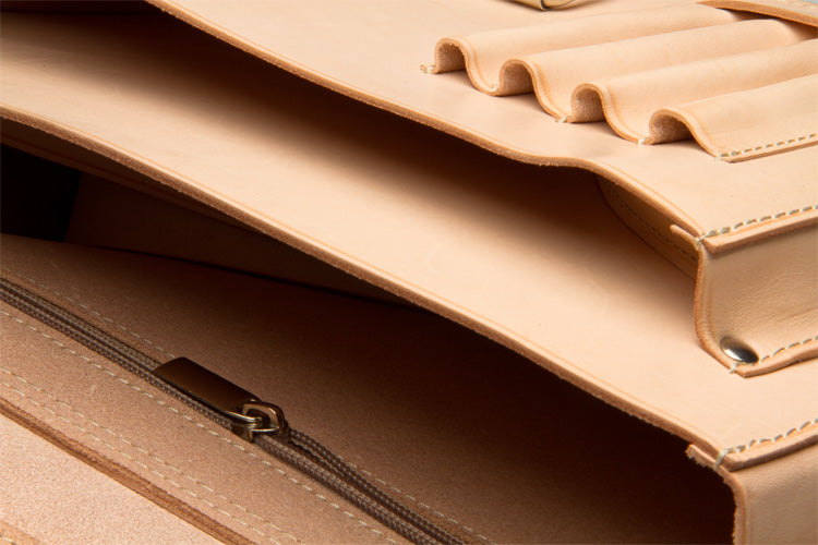 ANGEL NATURAL VEGETABLE TANNED LEATHER SMALL SATCHEL / BACKPACK