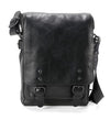 AUNTS & UNCLES NETWORKER BLACK LEATHER MEDIUM N/S MESSENGER BAG/ POSTBAG