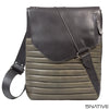 5native black grey olive real leather trendy medium messenger bag, iPad compatible with unique design 6