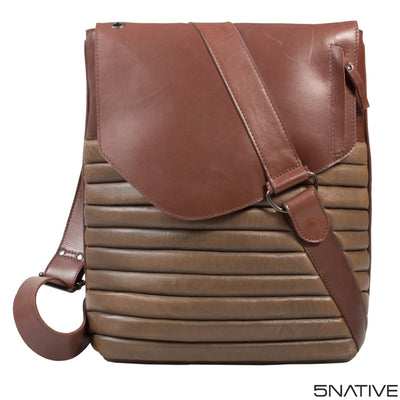 5native brown olive tan real leather trendy medium messenger bag, iPad compatible with unique design 6