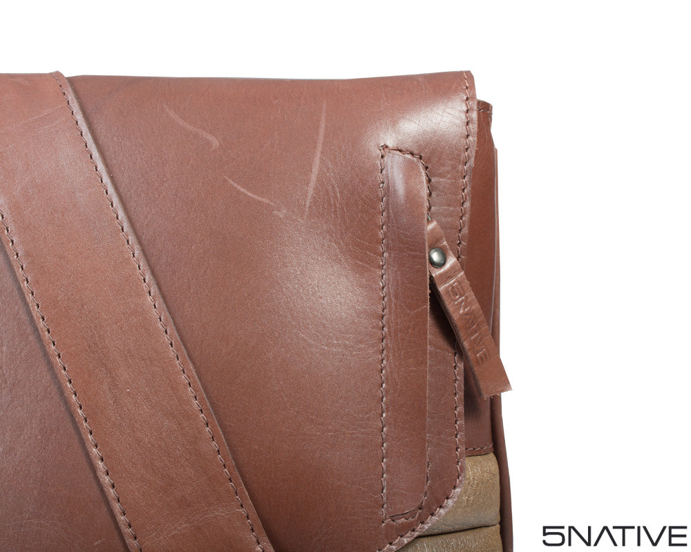 5native brown olive tan real leather trendy medium messenger bag, iPad compatible with unique design 9