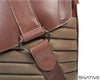 5native brown olive tan real leather trendy medium messenger bag, iPad compatible with unique design 8
