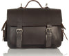 PIMLICO NATURAL VEGETABLE TANNED DARK BROWN LEATHER SATCHEL / BACKPACK