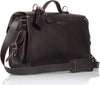 PIMLICO NATURAL VEGETABLE TANNED DARK BROWN LEATHER SATCHEL / BACKPACK