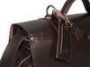 PIMLICO NATURAL VEGETABLE TANNED DARK BROWN LEATHER SATCHEL / BACKPACK