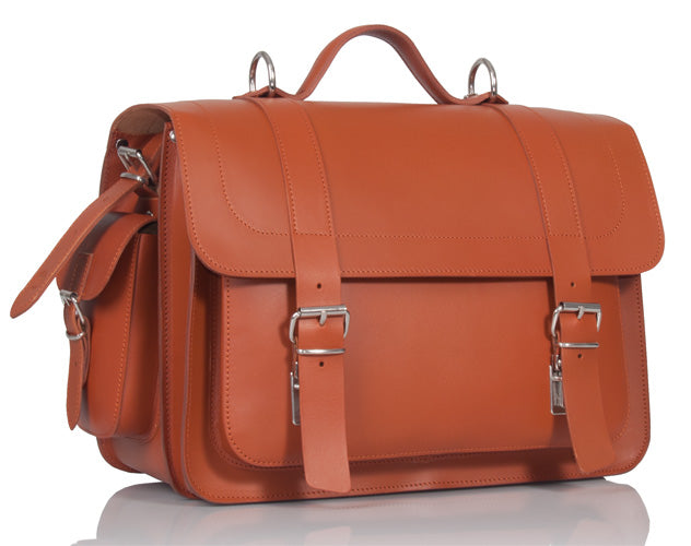 PIMLICO VEGETABLE TANNED TAN LEATHER SATCHEL / BACKPACK