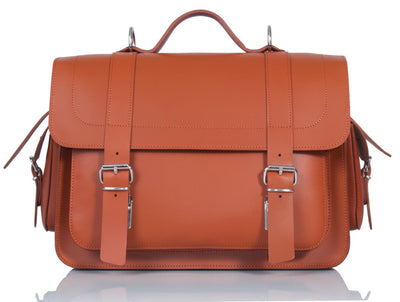FREE TRIBE SMALL MESSENGER BAG WORTH £145 WITH PIMLICO VEGETABLE TANNED TAN LEATHER SATCHEL / BACKPACK