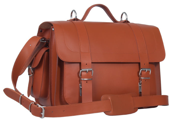 PIMLICO VEGETABLE TANNED TAN LEATHER SATCHEL / BACKPACK