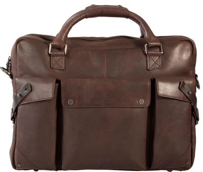 UBERBAG INSIGNIA BROWN LEATHER PORTFOLIO / MESSENGER BAG