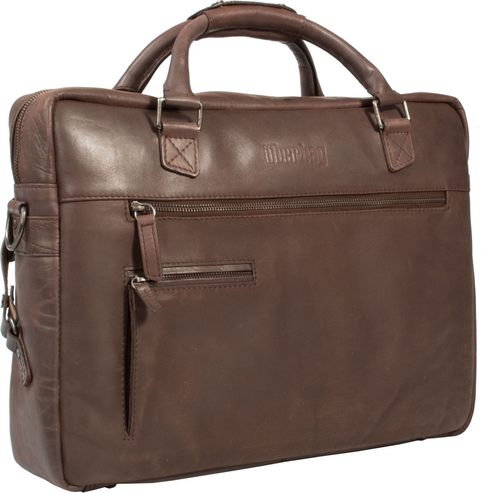 FREE UBERBAG CLUTCH WORTH £119 WITH UBERBAG INSIGNIA BROWN LEATHER LAPTOP BAG
